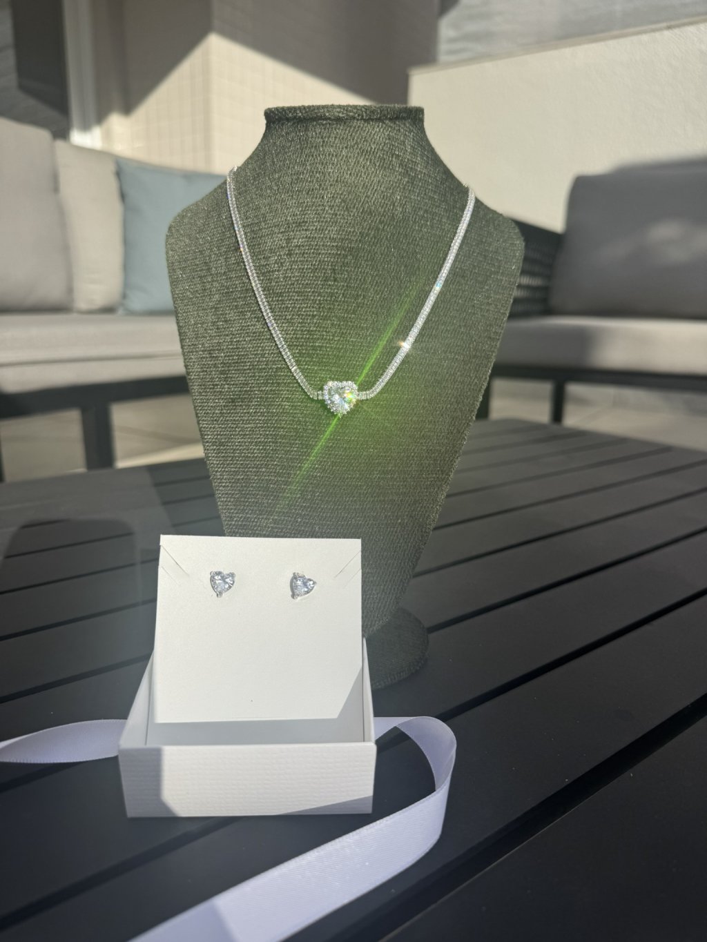 Conjunto Riviera Crystal Heart