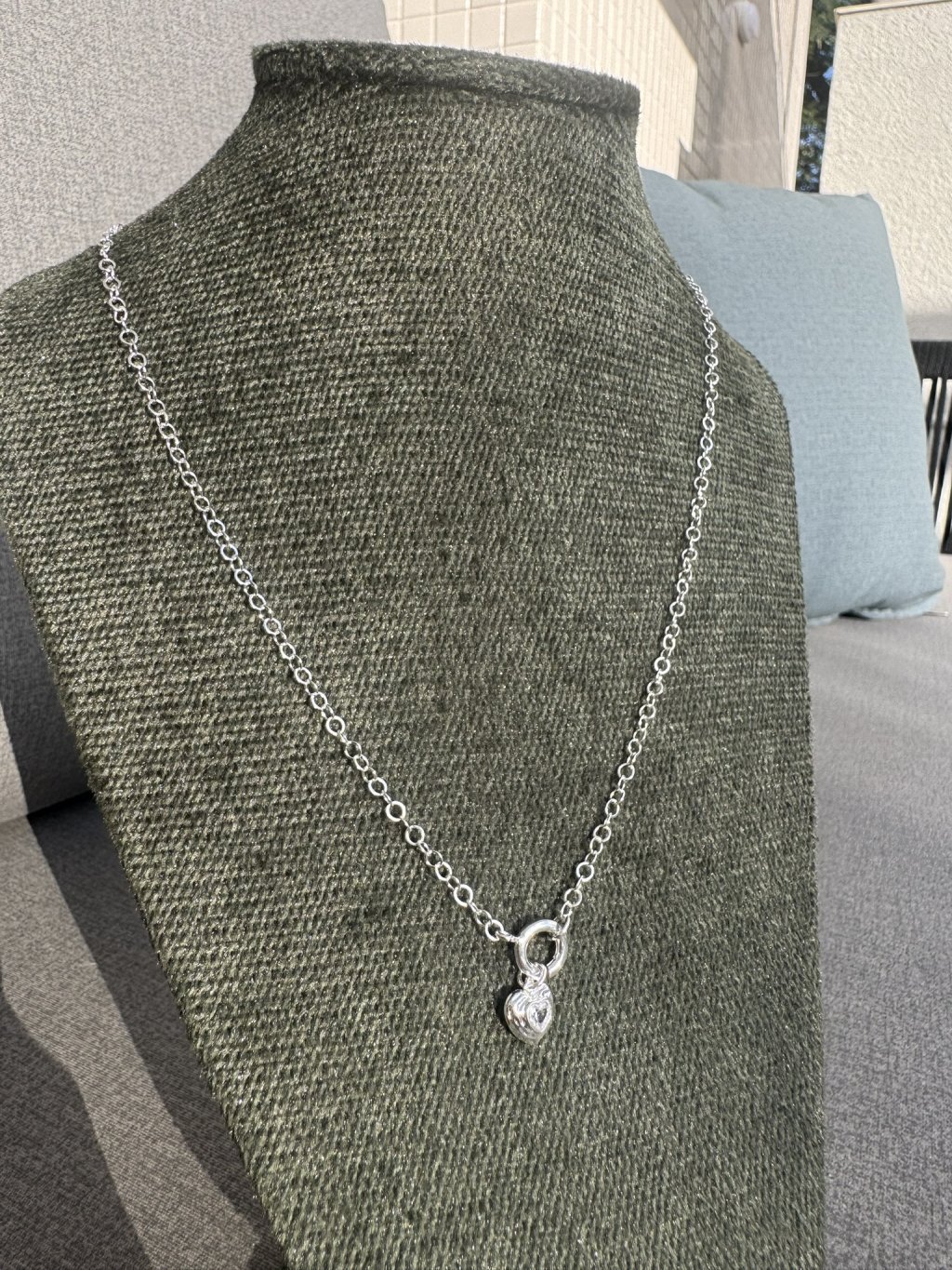 Colar Heart Charm Silver