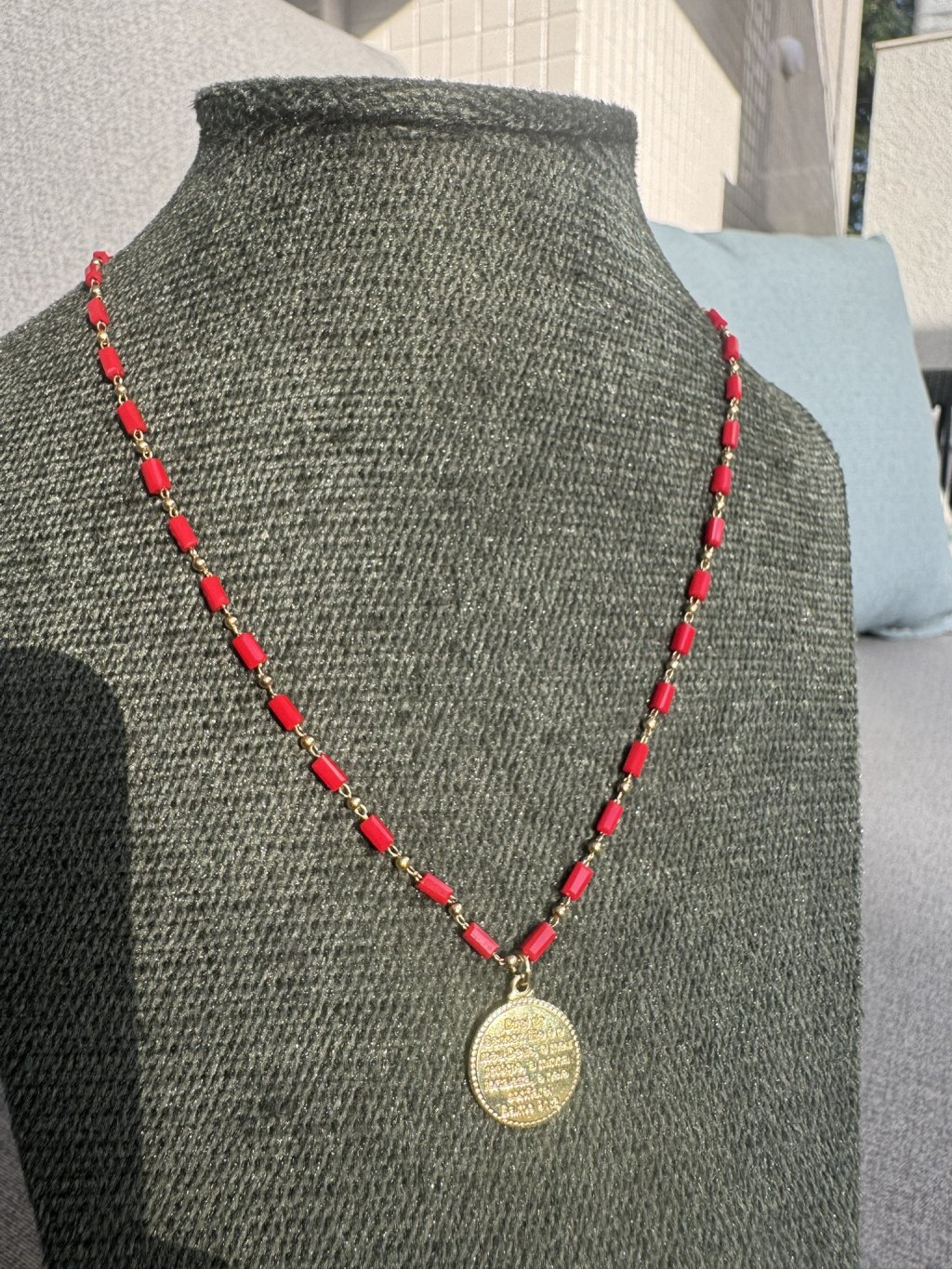 Colar Psalm Red