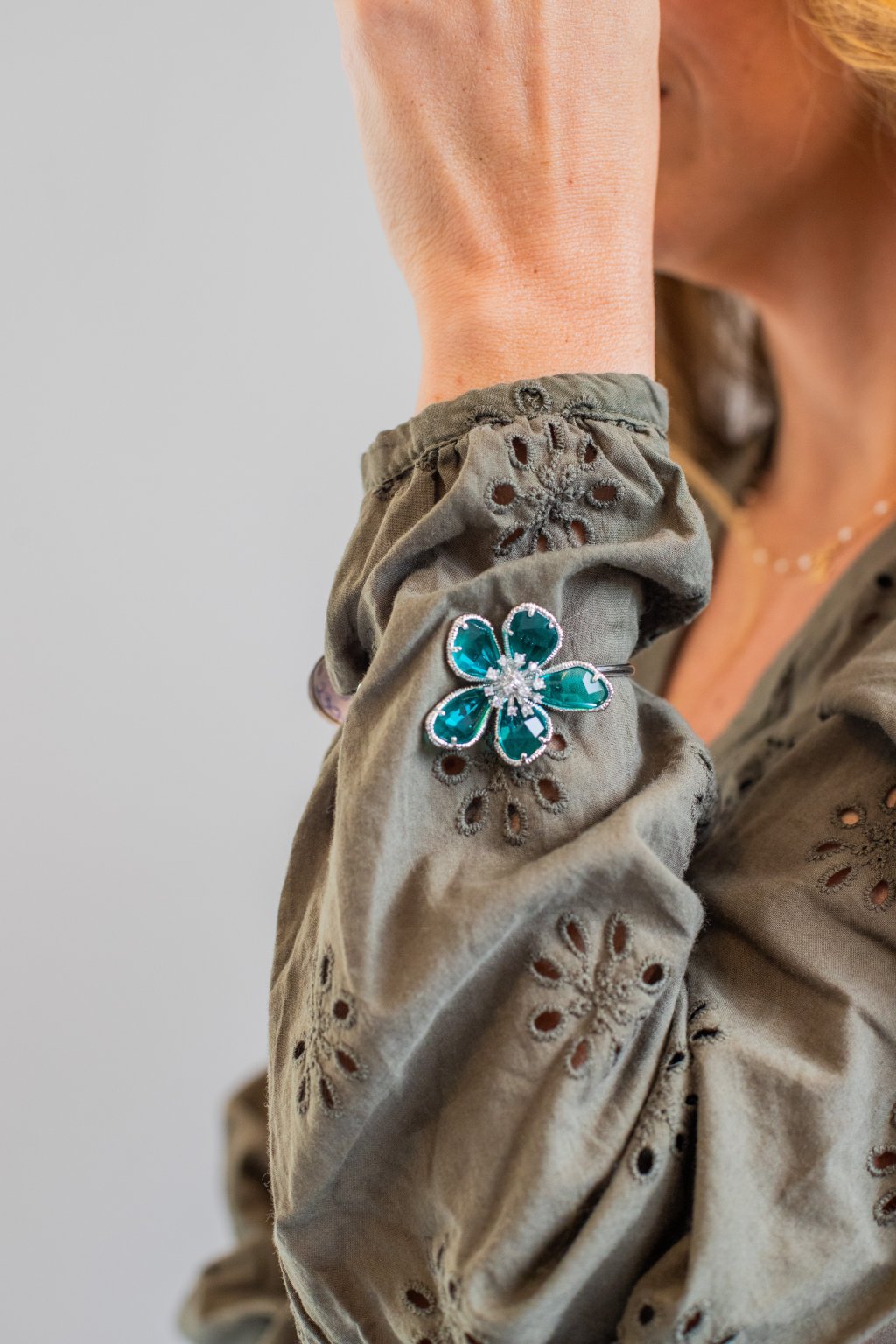 Bracelete Flower Esmeralda