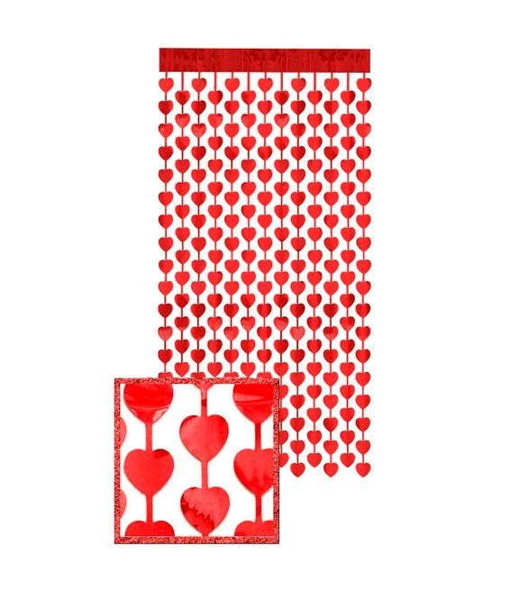 CORTINA CORACAO VERMELHO