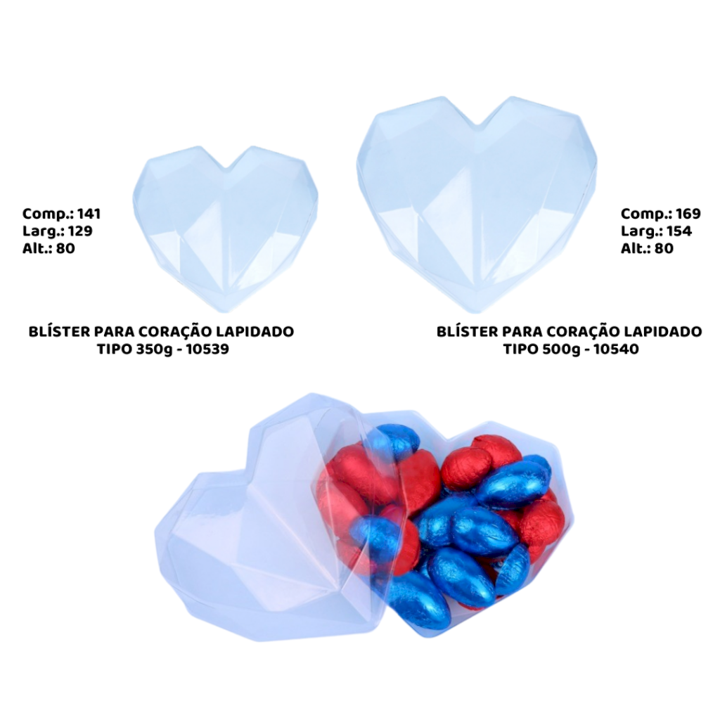 BLISTER PARA CORACAO LAPIDADO