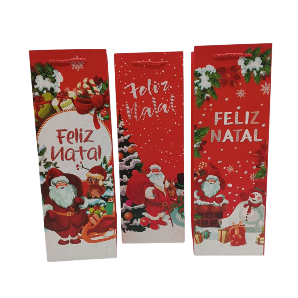 SACOLA PERSONALIZADA GARRAFA NATAL