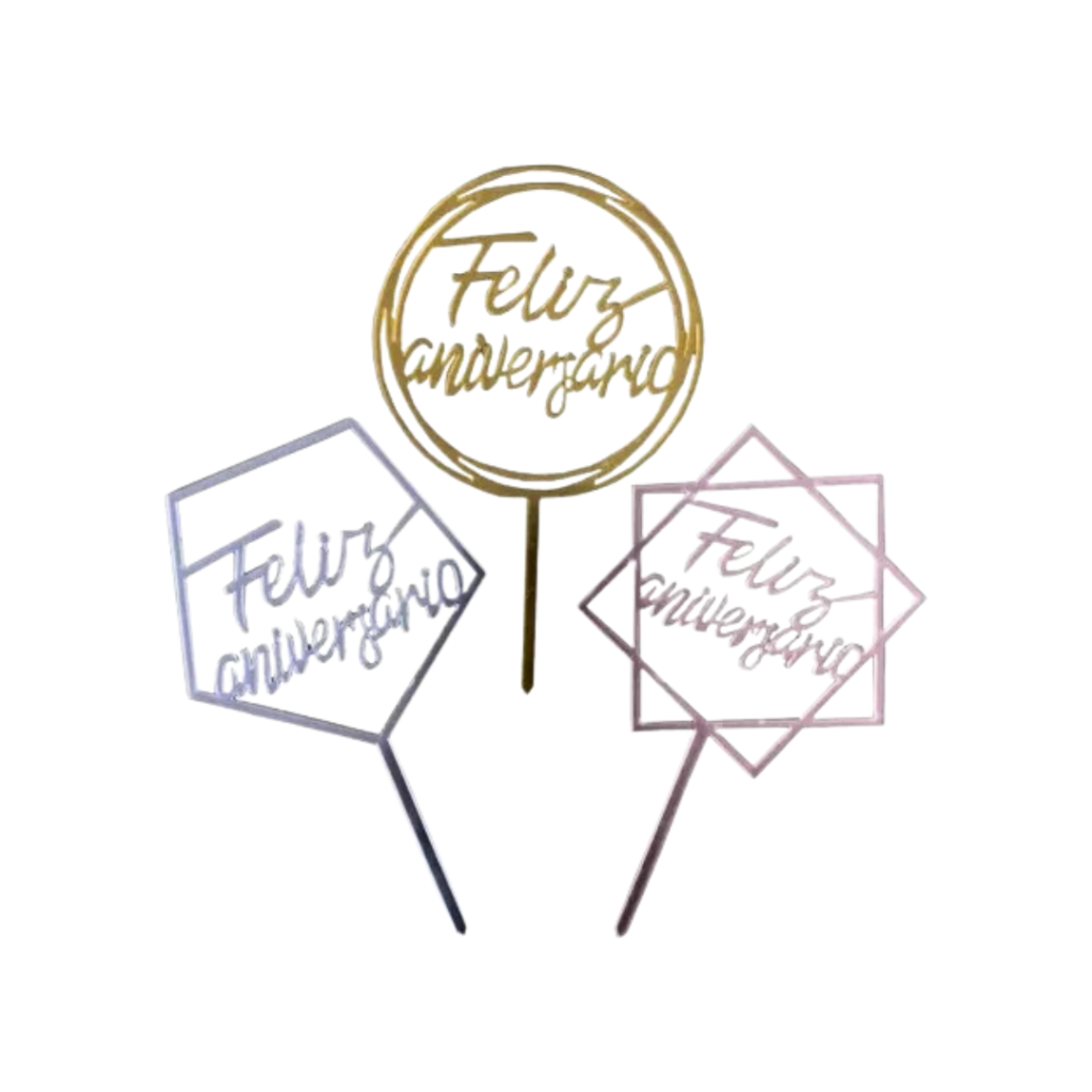 TOPO DE BOLO ACRÍLICO