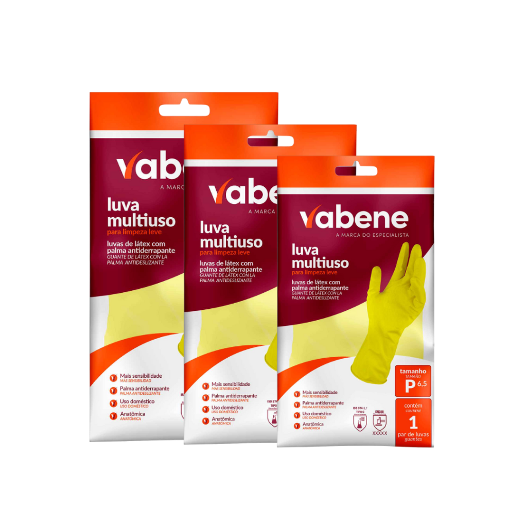 LUVA MULTIUSO LATEX AMARELA
