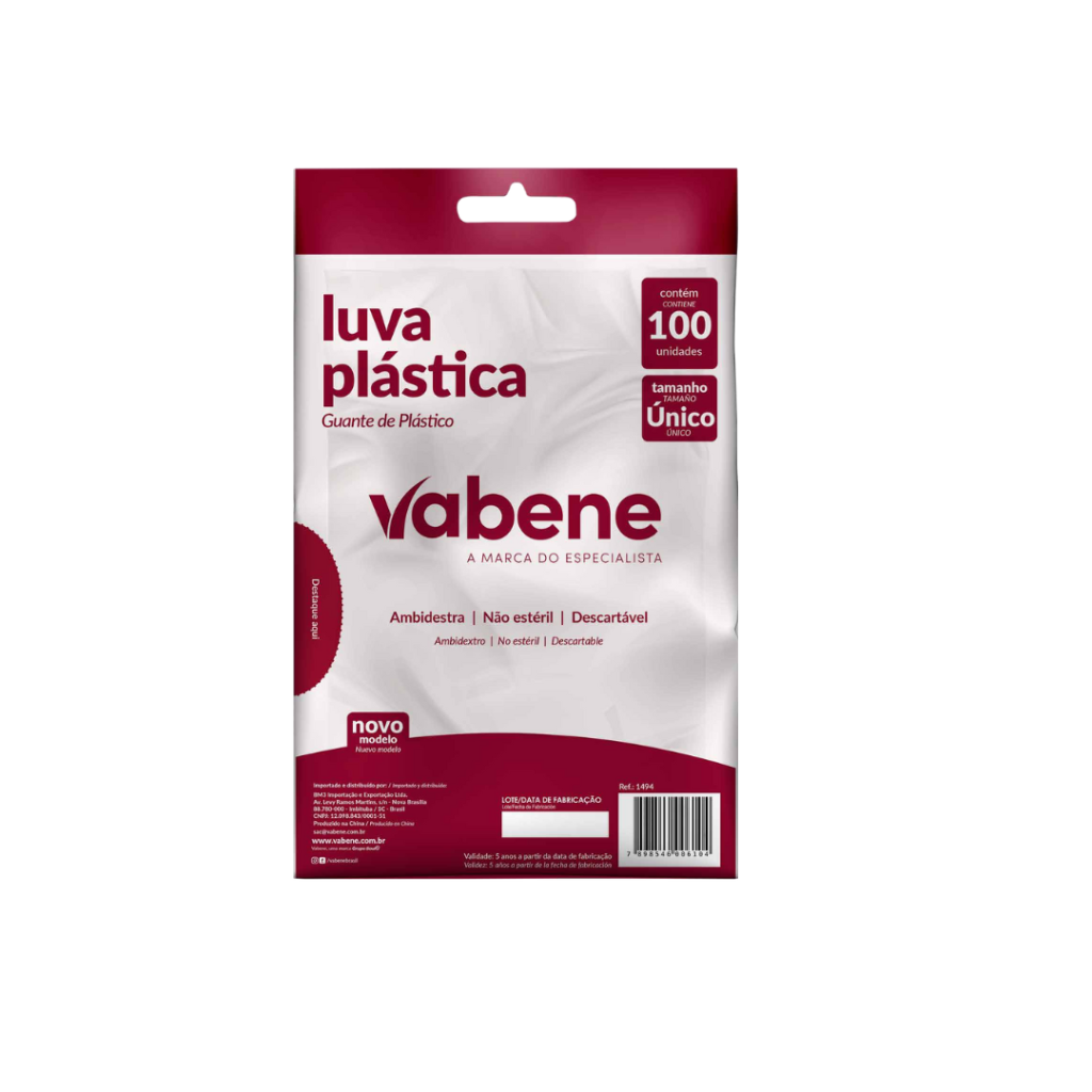 LUVA PLÁSTICA C/100