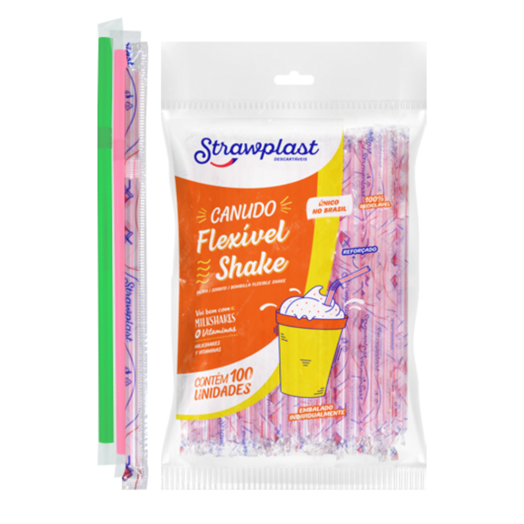 CANUDO PLASTICO FLEXIVEL SHAKE 8MM