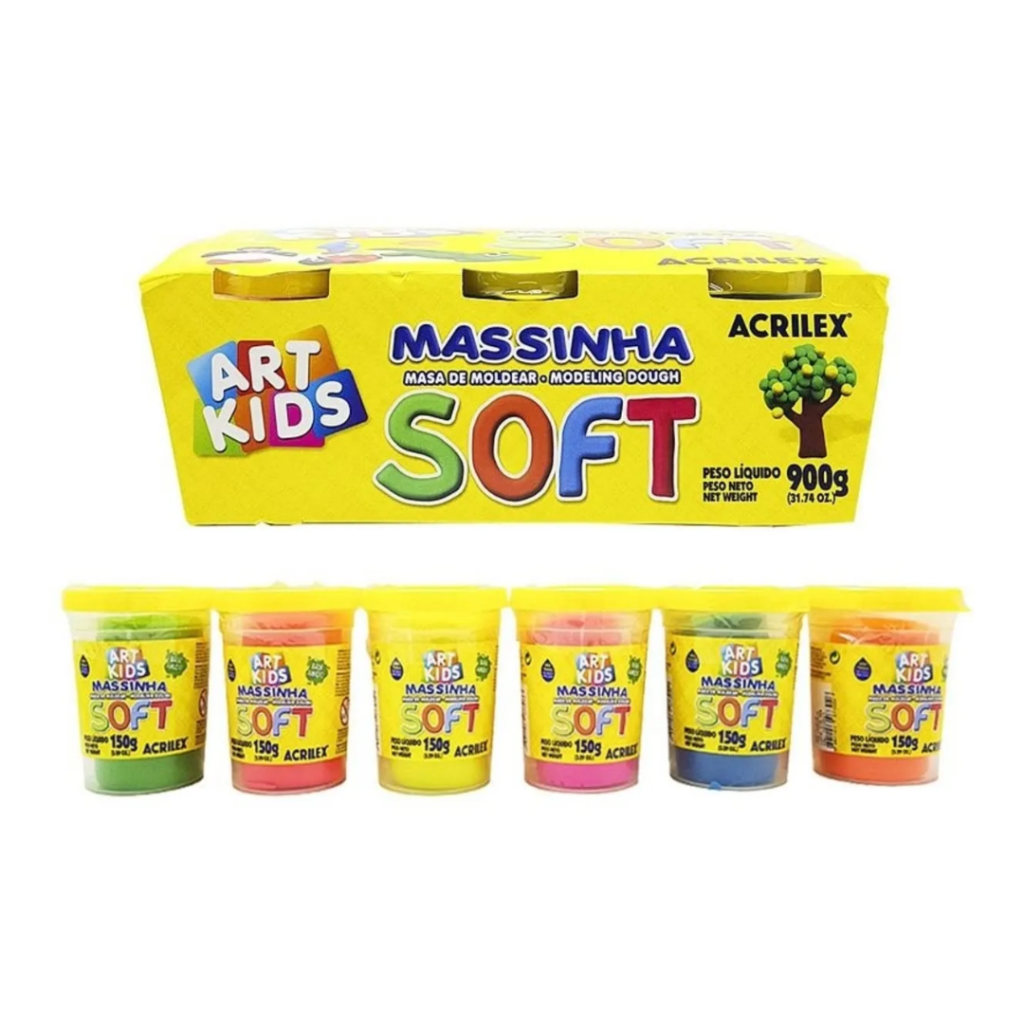 MASSINHA SOFT 6 POTES 150G