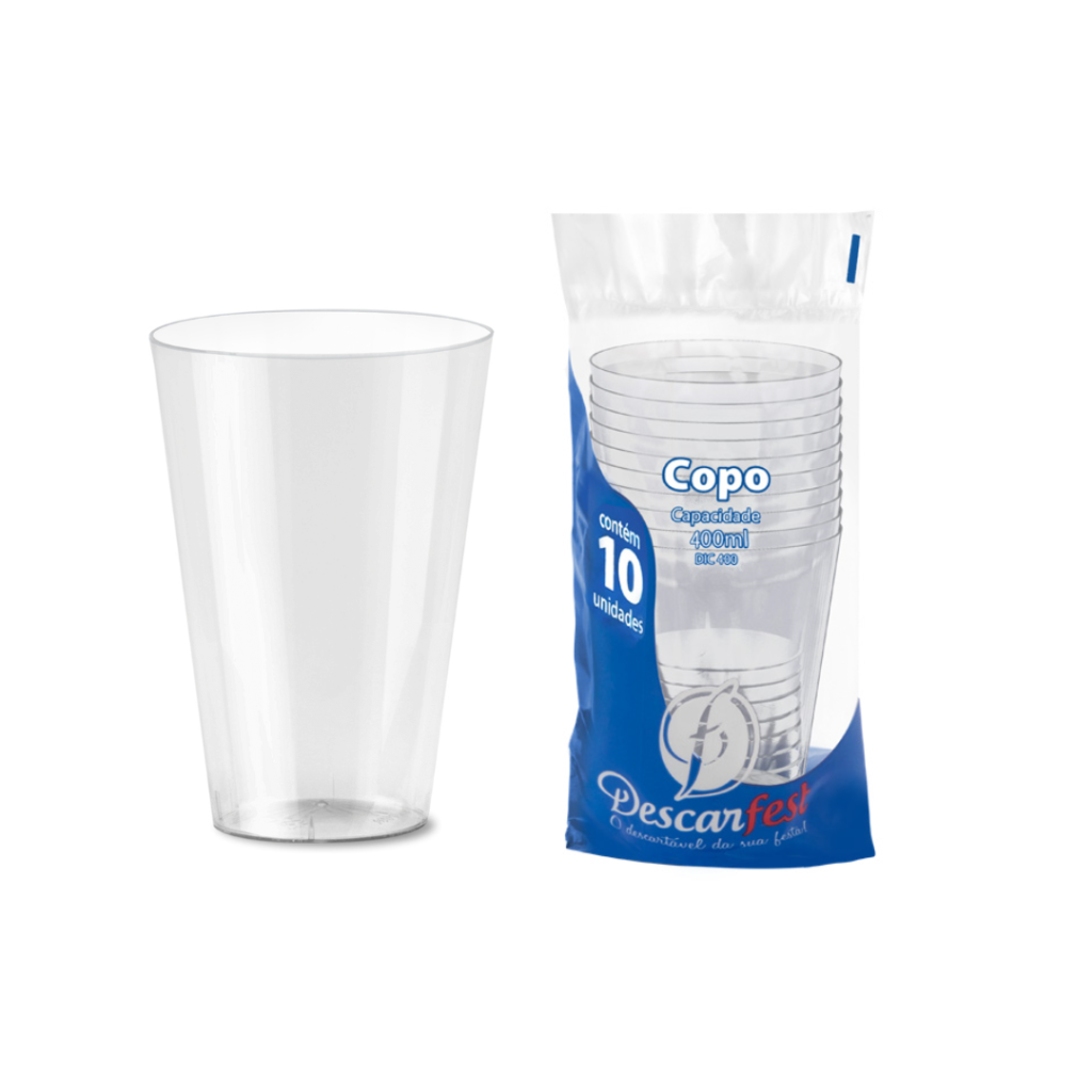 COPO P/ BEBIDA ACRILICO C/10