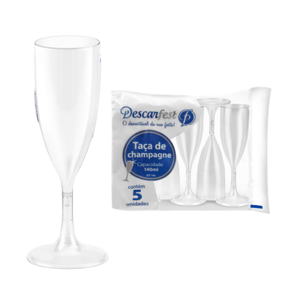 TACA CHAMPAGNE 140ML CRISTAL