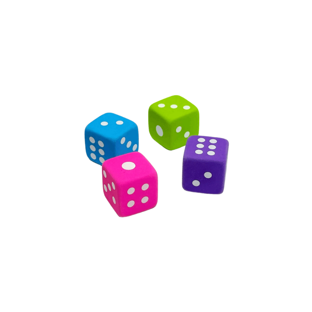 BORRACHA DADO SORTIDA