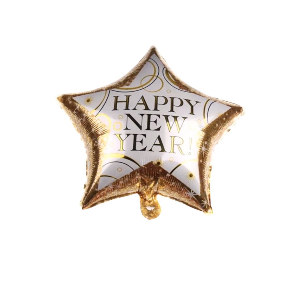 BALAO METALIZADO HAPPY NEWYEAR 40CM