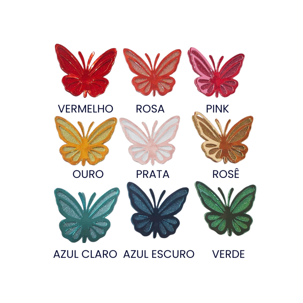 BORBOLETAS DE PAPEL METALIZADA
