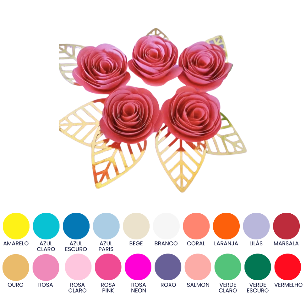 FLOR DE PAPEL ROSETA