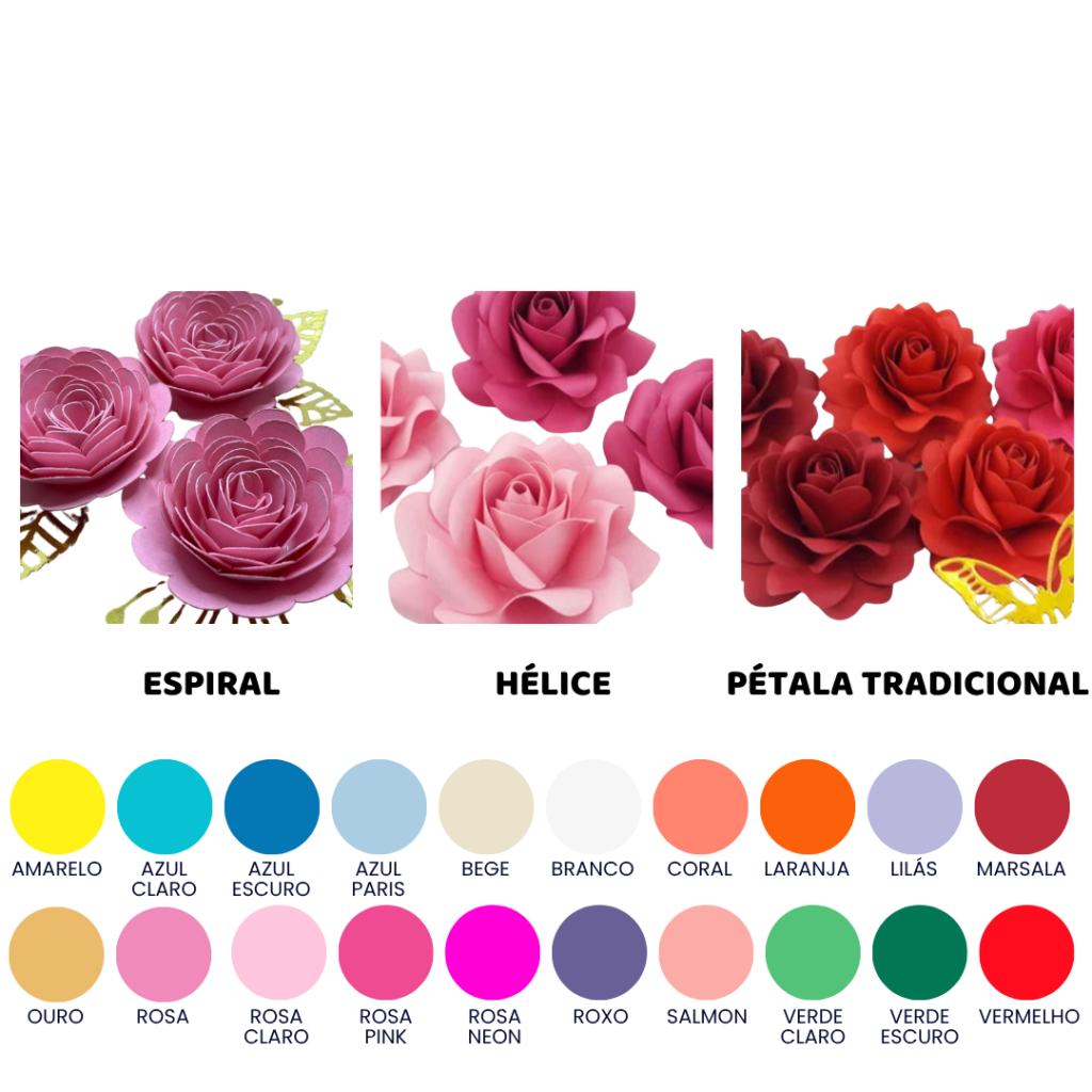 FLOR DE PAPEL PETALA / HELICE / ESPIRAL