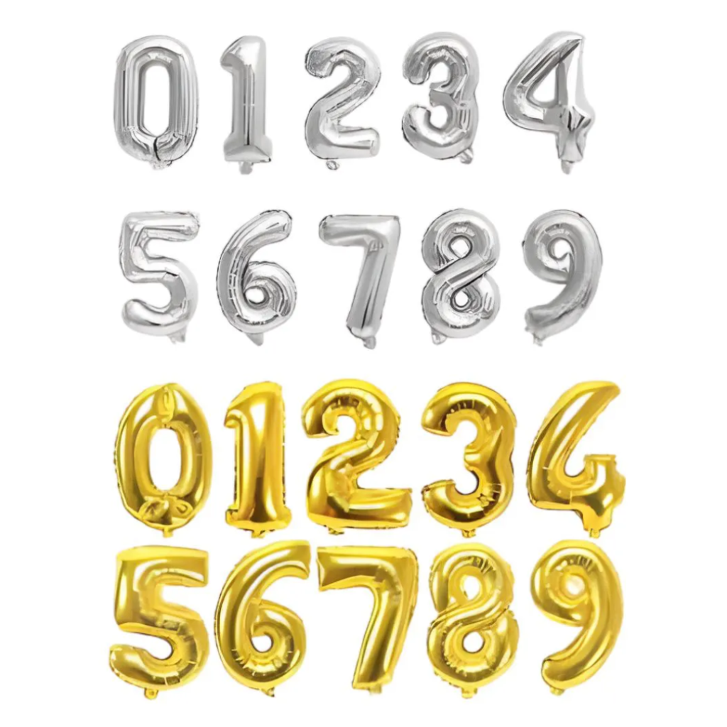 BALAO METALIZADO NUMERO 80CM