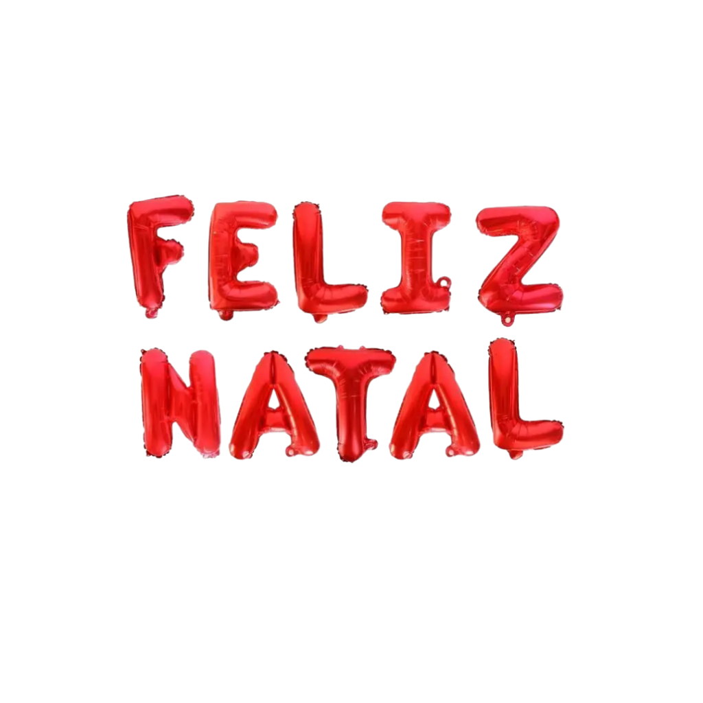 BALAO METALIZADO FELIZ NATAL 40CM