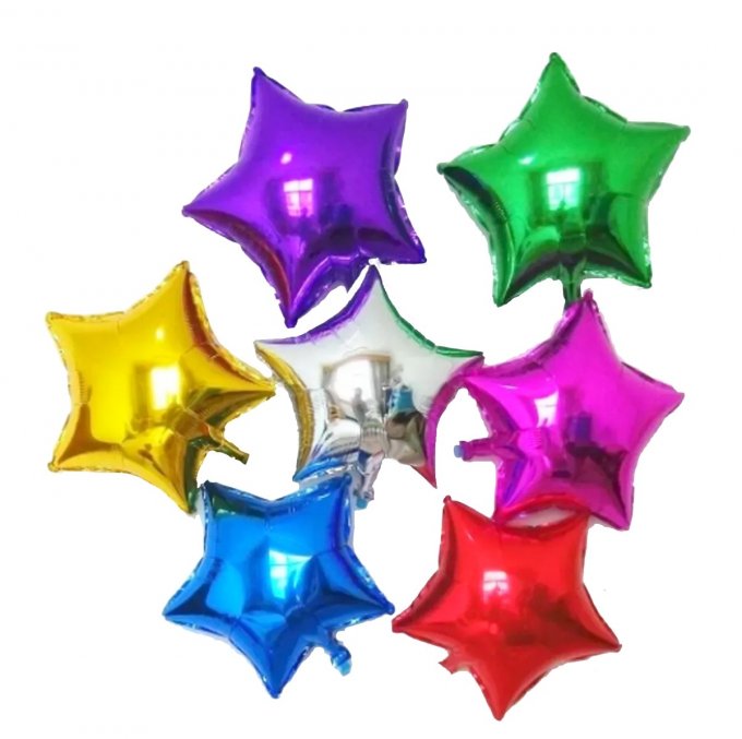 BALAO METALIZADO ESTRELA 20CM/25CM