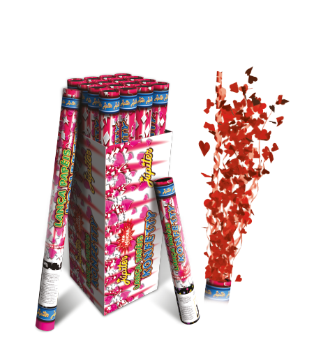 LANÇA CONFETE CORAÇÃO 30CM