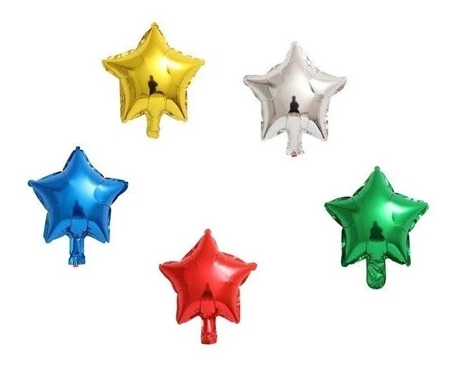BALAO METALIZADO ESTRELA 12,5CM