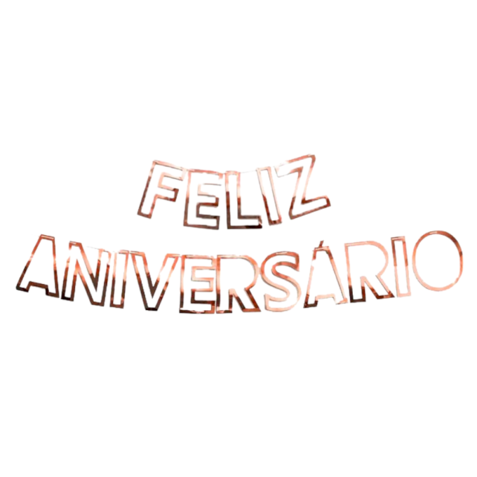FAIXA LUXO FELIZ ANIVERSARIO