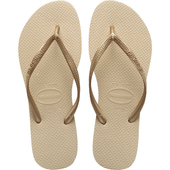 Chinelo Havaianas Slim - Areia/Dourado Claro