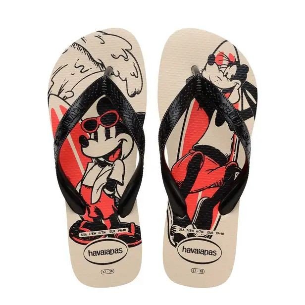 Chinelo Havaianas Top Disney - Bege Palha