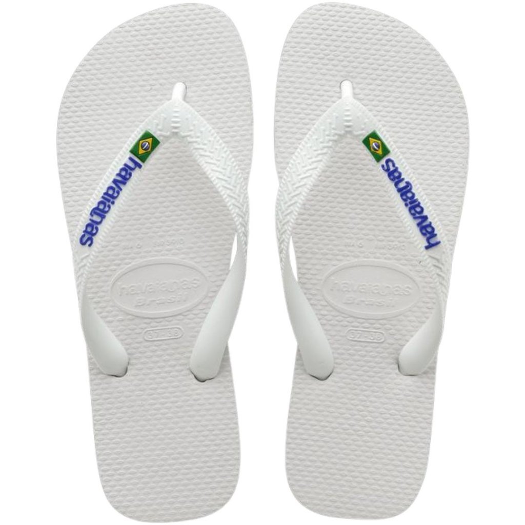 Chinelo Havaianas Brasil Logo - Branco