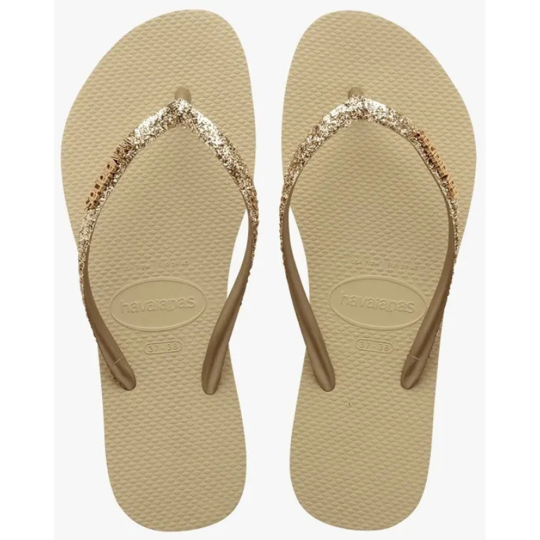 Sandália Havaianas Slim Glitter II -  Areia