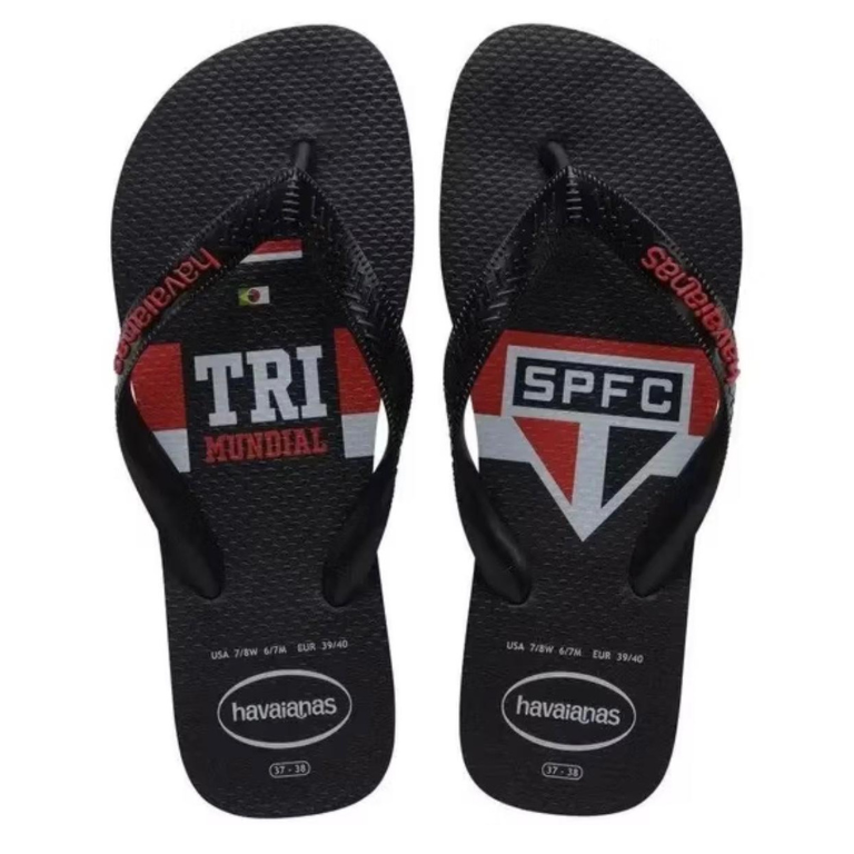 Chinelo Havaianas Times - São Paulo 2025 - Preto