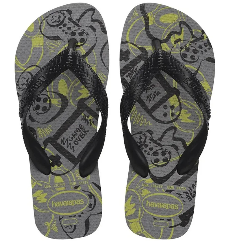 Chinelo Havaianas Kids Atlhetic - Cinza Aço
