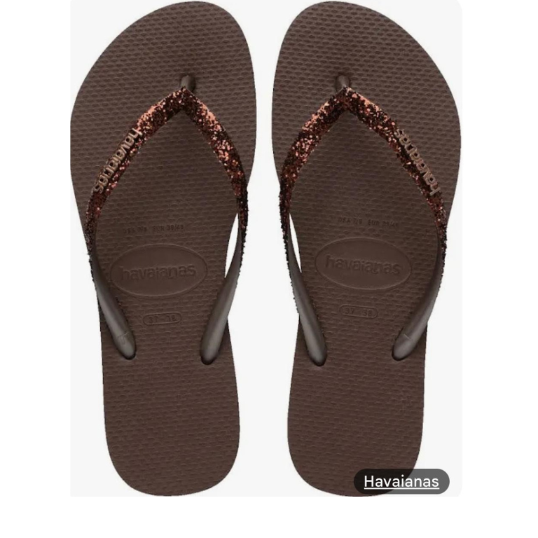 Sandália Havaianas SLIM GLITTER II - Café