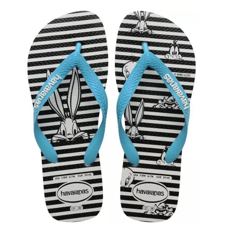 Havaianas Warner Logo - Branco/Azul
