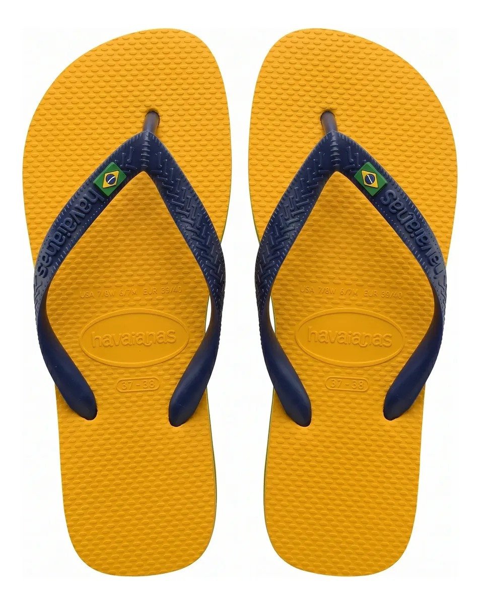  Chinelo Havaianas Brasil - AMARELO/MARINHO - NOVIDADE!!