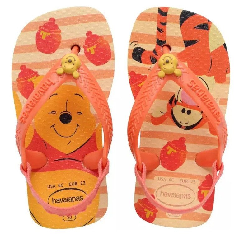 Chinelo Havaianas Baby Disney Classics - Ursinho Pooh - BUTTERCREAM