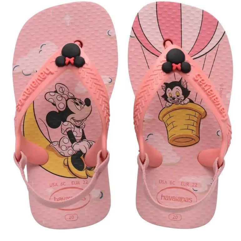 Chinelo Havaianas Baby Disney Classics - Manga rosa