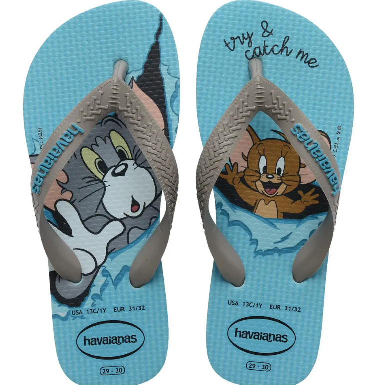 Chinelo Havaianas Warner - TOM & JERRY - Azul Maceió