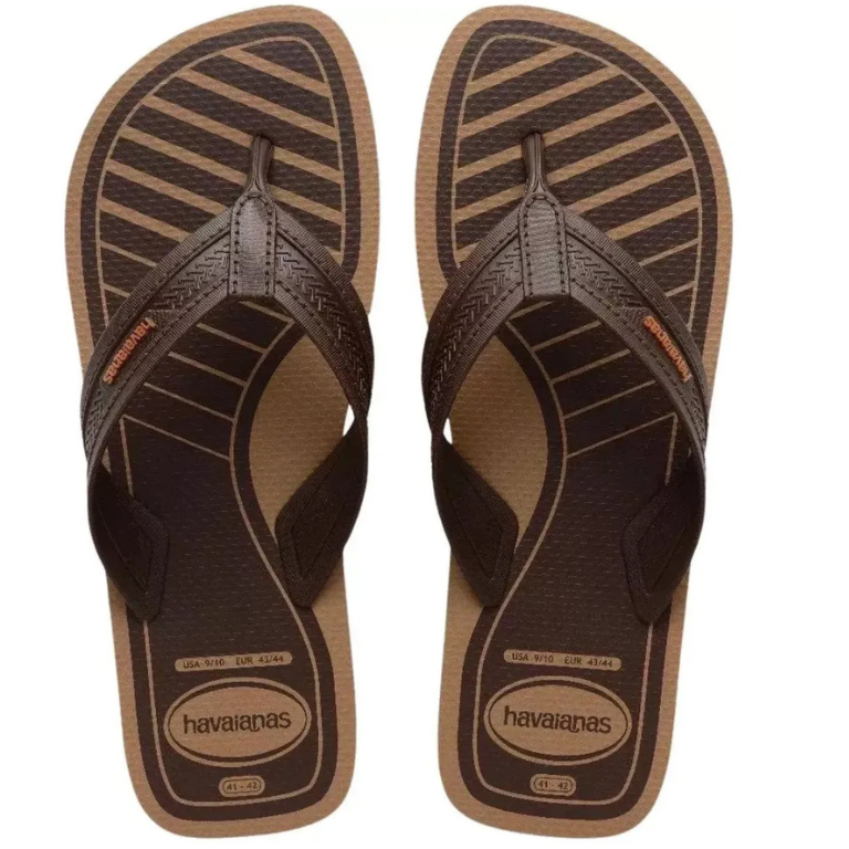 Chinelo Havaianas Masculino City Basic - ROSE GOLD/CAFÉ
