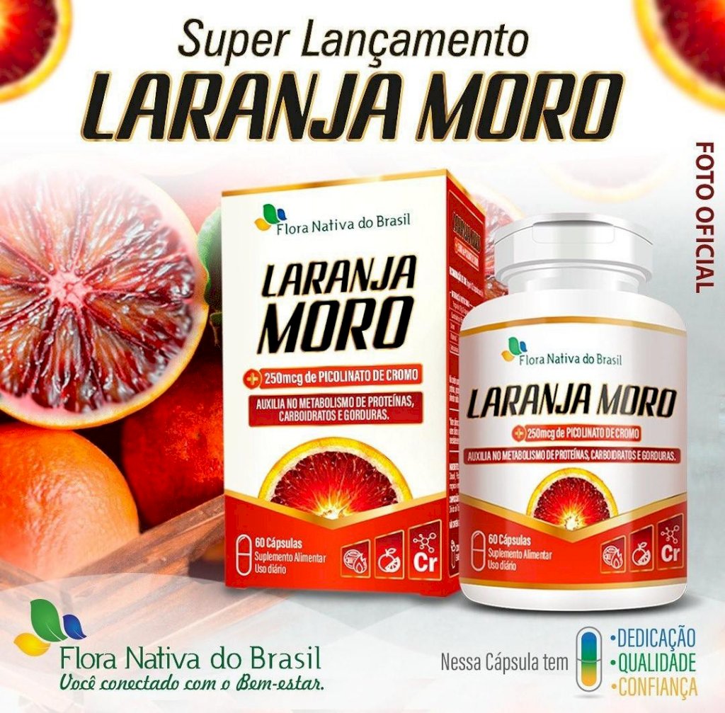 LARANJA MORO+PICOLINATO DE CROMO 60 CAPS 500MG	