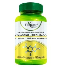 COLÁGENO C/ SELÊNIO ZINCO E VITAMINAS 750MG 90 CAPS FITOP.