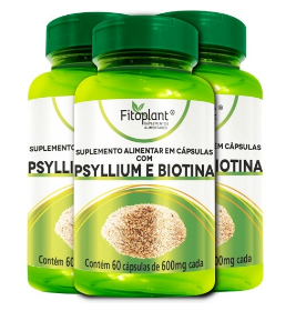 PSYLLIUM E BIOTINA 600MG 60CAPS FITOPLANT