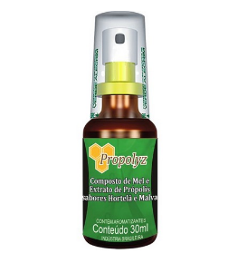 SPRAY MEL E PROPOLIS COM HORTELÃ E MALVA 30ML