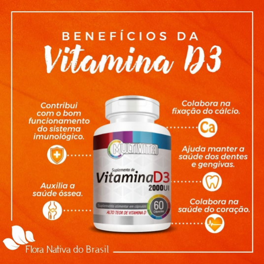 VITAMINA D3 2000 UI FLORA NATIVA B. 60CAPS