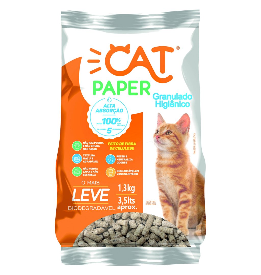 GRANULADO HIGIÊNICO CAT PAPER 1,3KG