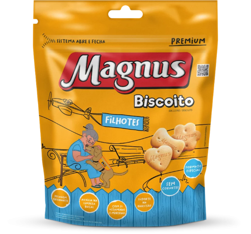 Magnus Biscoito Cães Filhotes 250 G