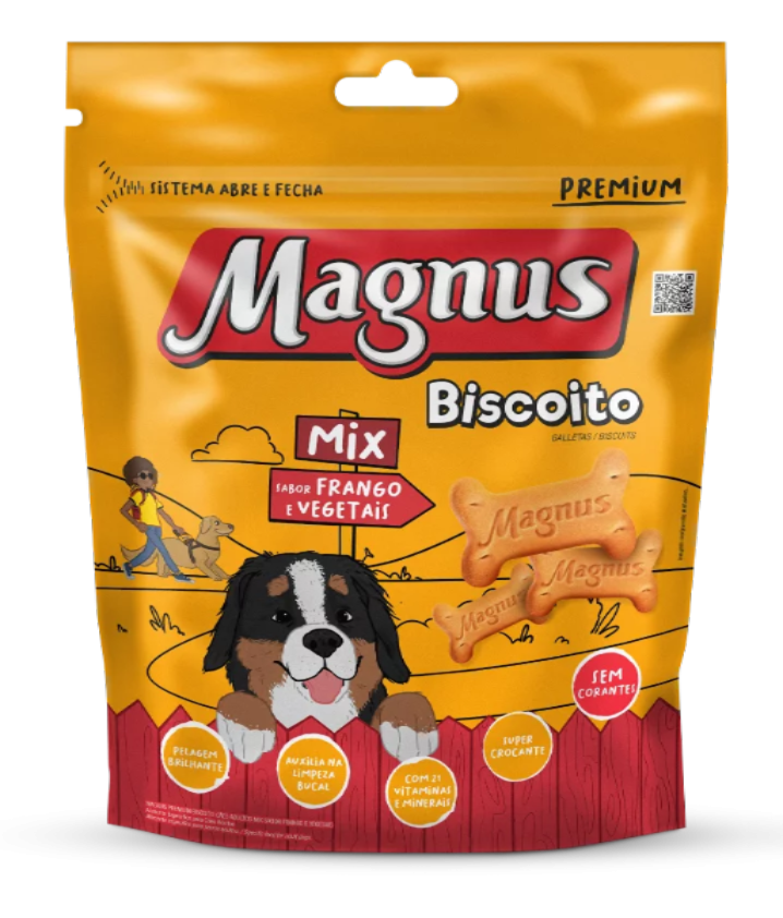 Magnus Biscoito Mix Cães Adultos 500 G
