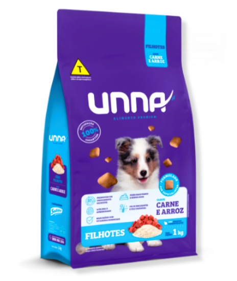 UNNA CÃES FILHOTES CARNE E ARROZ