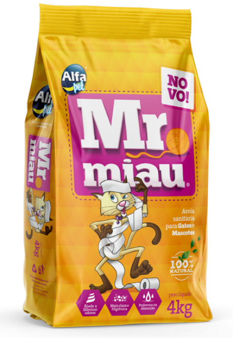 AREIA HIGIÊNICA MR. MIAU 4KG