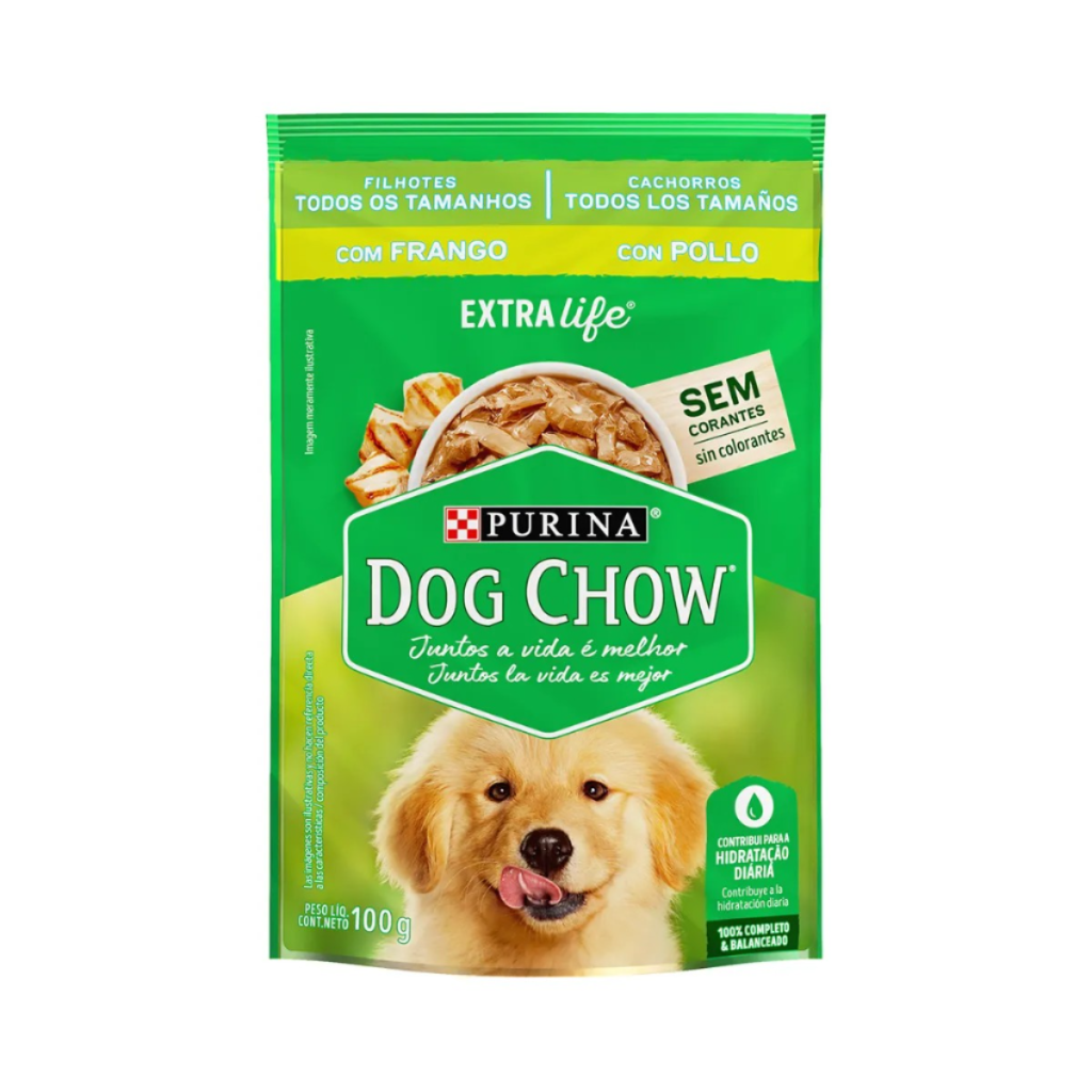 Dog Chow® Sachê Cão Adulto todos os tamanhos sabor Frango 100 G