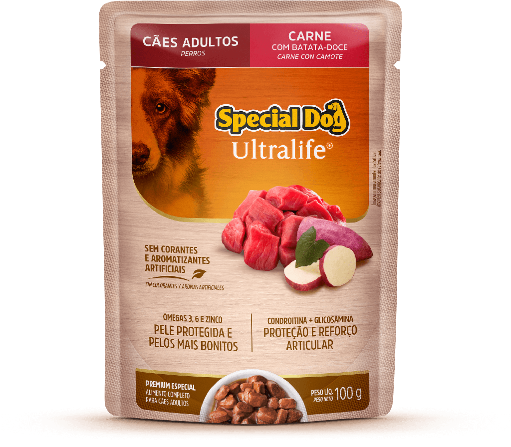 SPECIAL DOG SACHÊ ULTRALIFE ADULTOS SABOR CARNE 100g